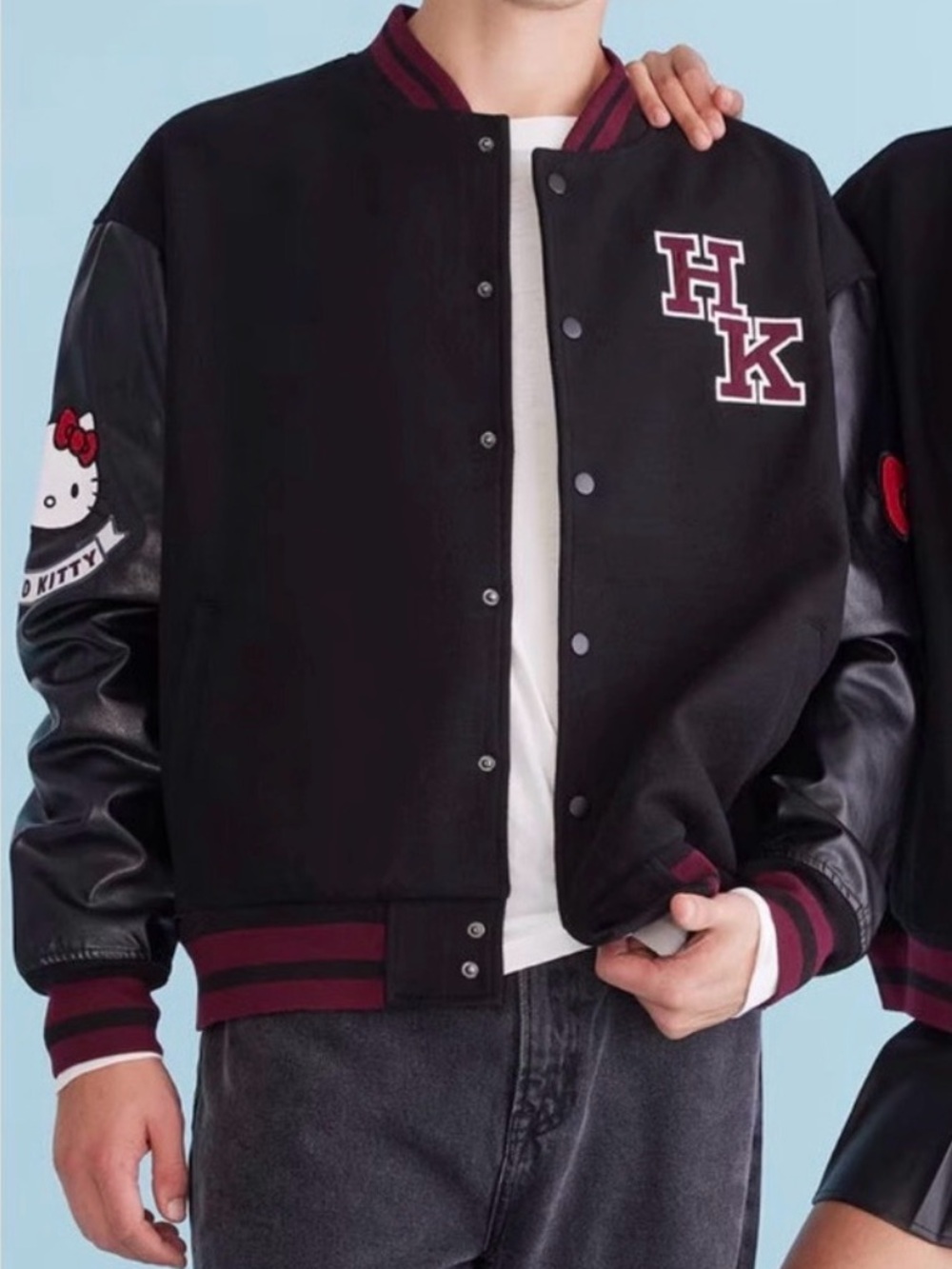 NWT AEROPOSTALE HELLO KITTY SZ M VARSITY JACKET RARE